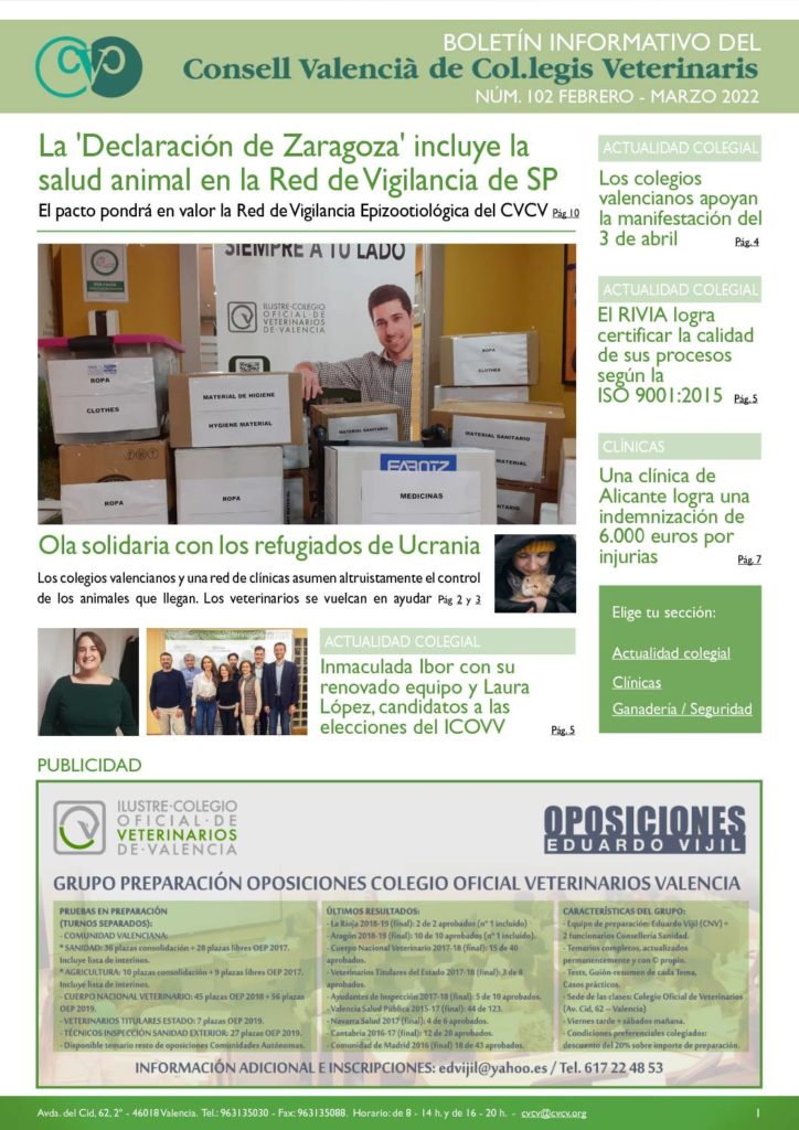 Cvcv Consell Valenci De Collegis Veterinaris